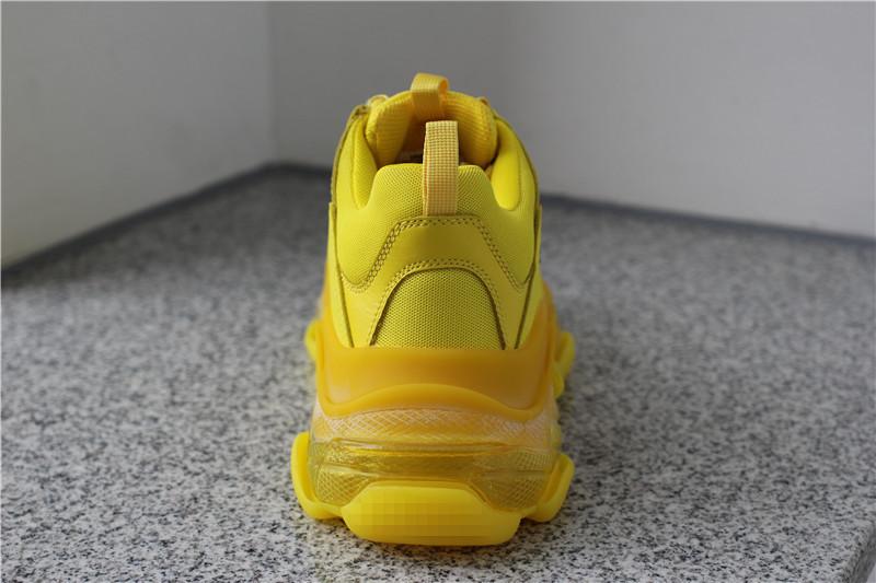 PK GOD PARIS TRIPLE S CLEAR SOLE TRAINER all yellow READY TO SHIP